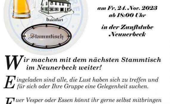 Flyer Neunerbeck Stammtisch 24.11.2023