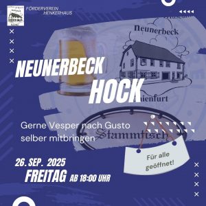Neunerbeck-Hock am 26 September 2025 ab 18:00 Uhr
